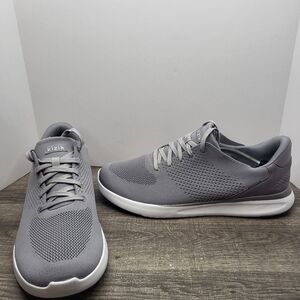 Kizik Lima Hands Free Shoes Mens Size 15 WideGray Knit Slip On Walking Sneakers